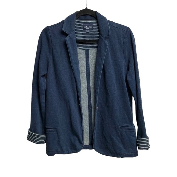 SPLENDID Single Button Front Blazer Blue M - Picture 1 of 7